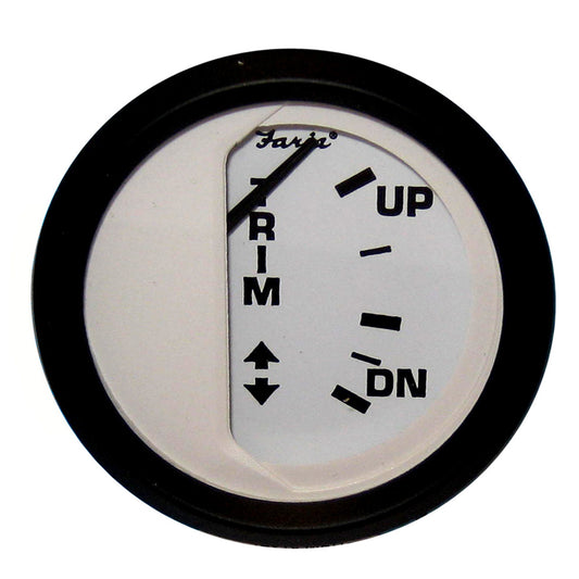Faria Euro White 2 Trim Gauge f Mercury  Mariner MercruiserVolvo DP Yamaha 01 and Newer 12916