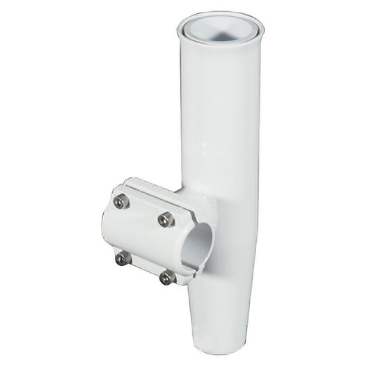 Lees ClampOn Rod Holder  White Aluminum  Horizontal Mount  Fits 1050 OD Pipe RA5201WH
