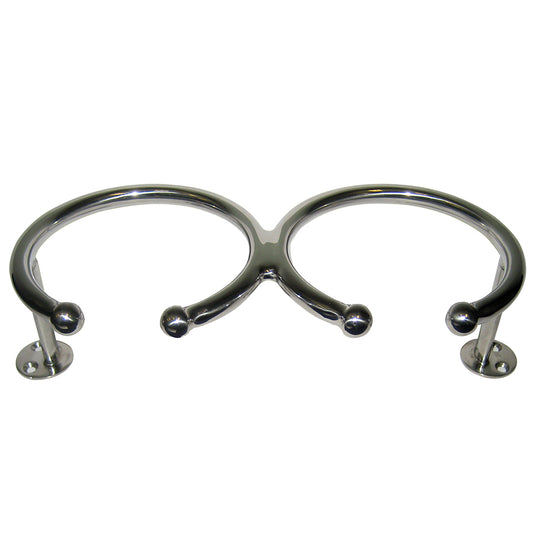 Whitecap Top Mount Ring SS Cup Holder  2Drink  Base Mount S3517