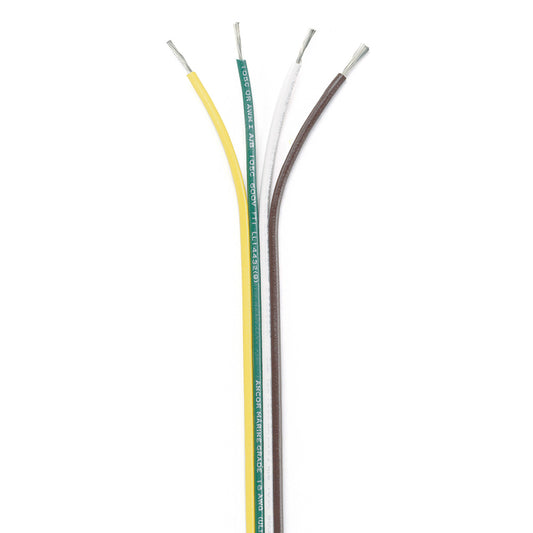 Ancor Ribbon Bonded Cable  164 AWG  BrownGreenWhiteYellow  Flat  100 154510