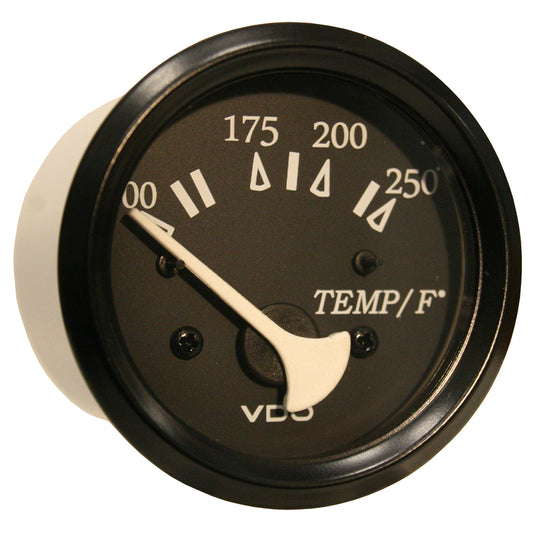 VDO Cockpit Marine 52mm 2116 250 F Water Temperature Gauge  Black DialBezel 31011801