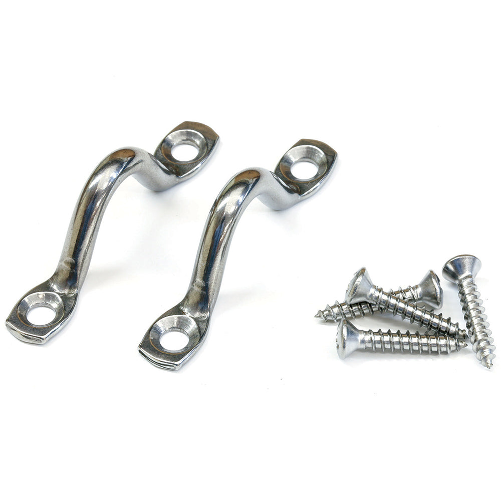 Tigress Stainless Steel Pad Eyes wStainless Steel Screws 88667
