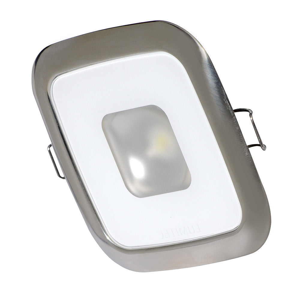 Lumitec Square Mirage Down Light  Warm White Dimming  HiCRI  Polished Bezel 116119