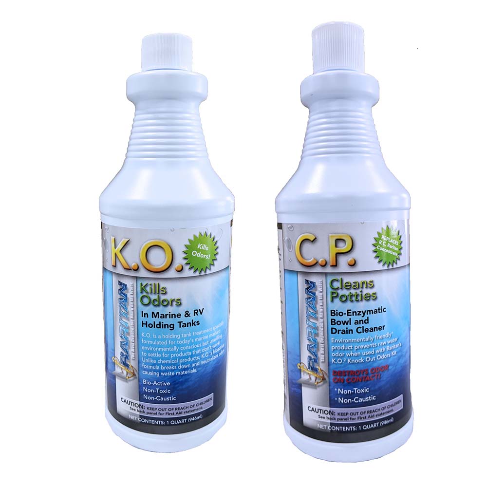 Raritan Potty Pack wKO Kills Odors  CP Cleans Potties  1 of Each  32oz Bottles 1PPOT