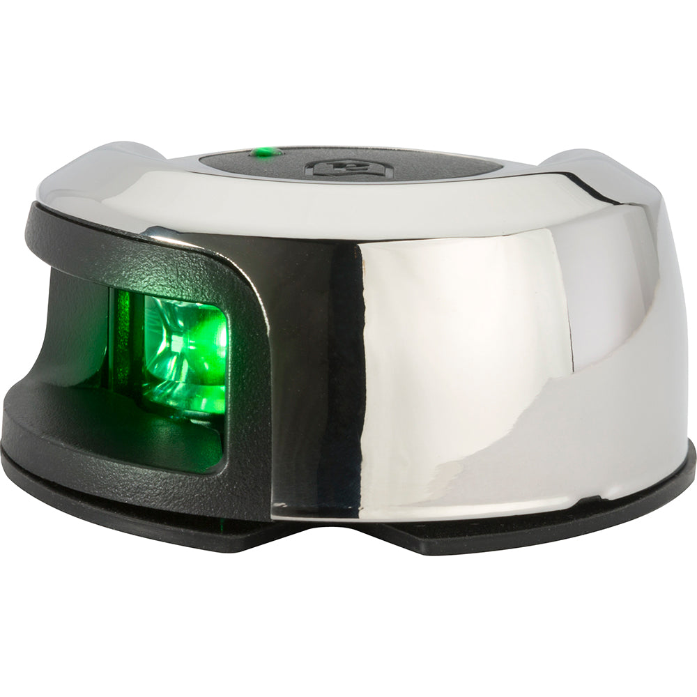 Attwood LightArmor Deck Mount Navigation Light  Stainless Steel  Starboard green  2NM NV2012SSG7