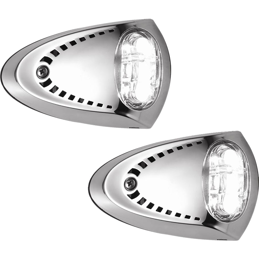 Attwood LED Docking Lights  Stainless Steel  White LED  Pair 6522SS7