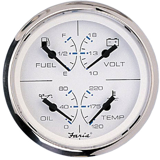 Faria Chesapeake White SS 4 Multifunction Gauge 33851