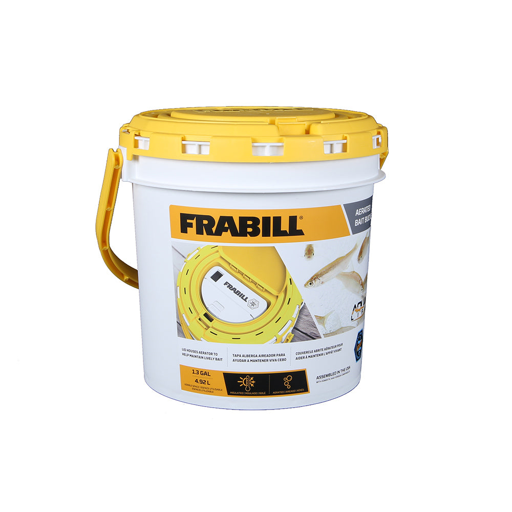 Frabill Dual Fish Bait Bucket wAerator BuiltIn PMC4825