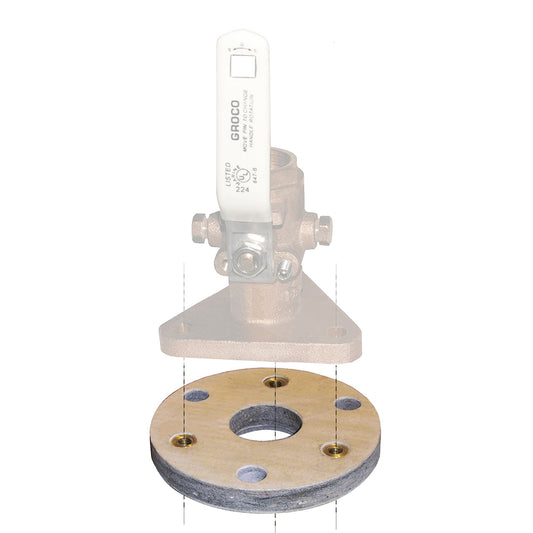 GROCO Backing Block f34  1 Seacocks BB1