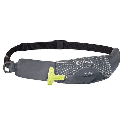 Onyx M16 Manual Inflatable Belt Pack PFD  Grey 13090070100419