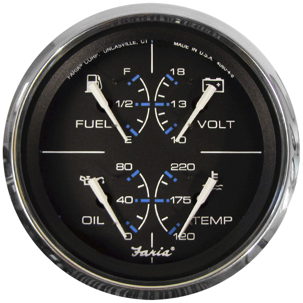Faria Chesapeake Black 4 Multifunction Gauge 33751