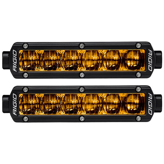 RIGID Industries 6 SRSeries SAE Compliant Fog Light  Black wYellow Light 906704