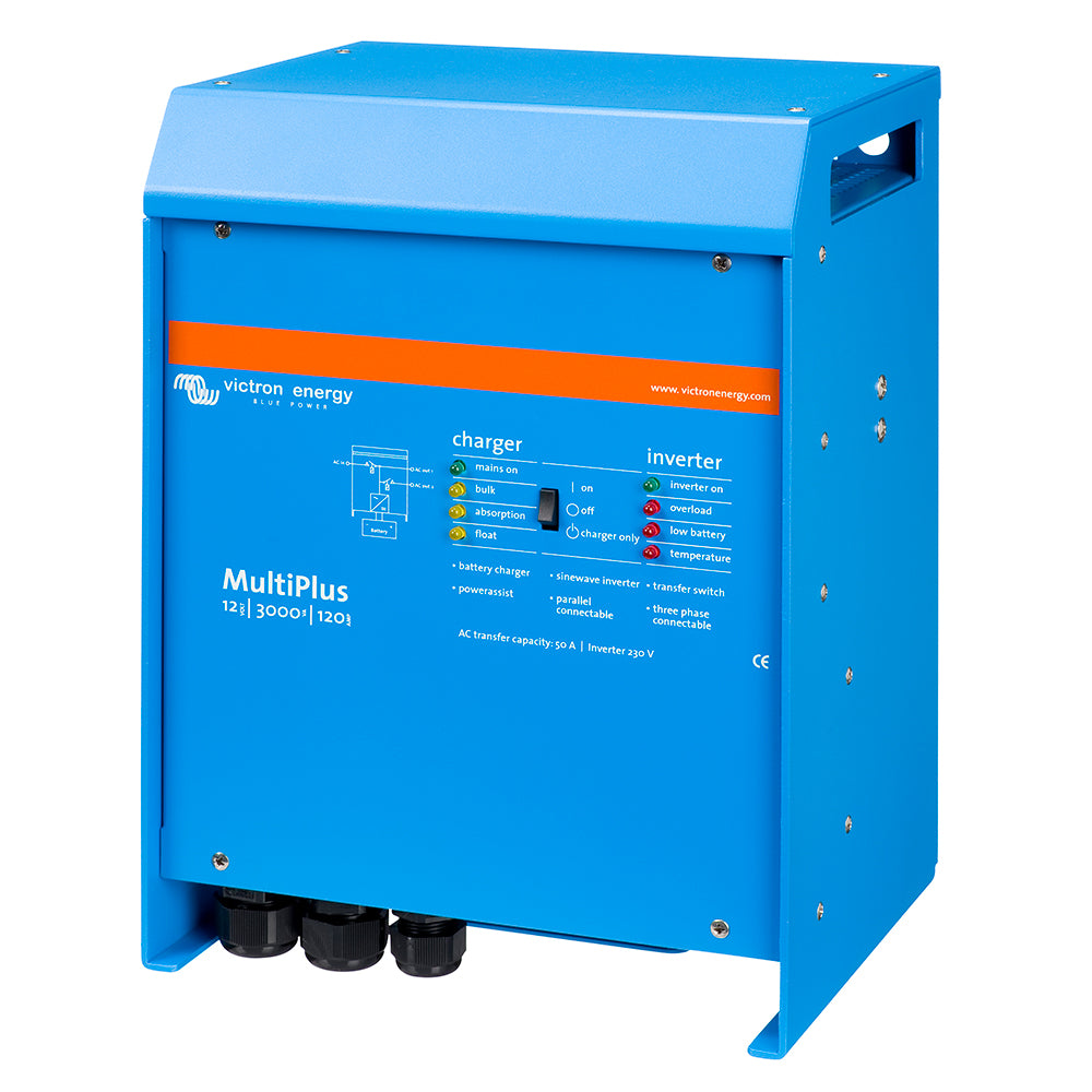 Victron MultiPlus InverterCharger 12VDC  3000VA  120VAC w 120AMP Charger  50AMP Transfer Switch  UL Approved