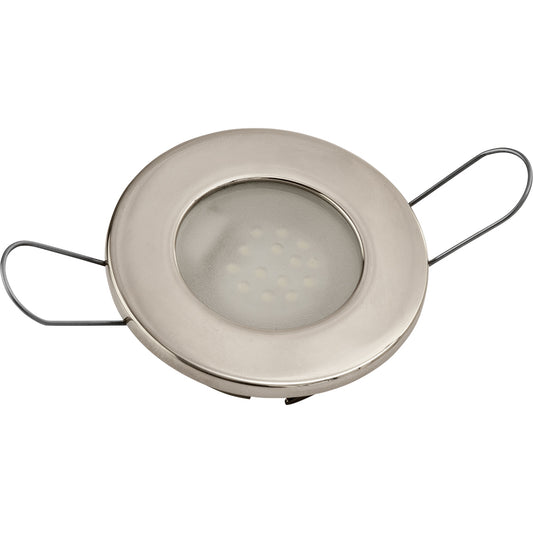 SeaDog LED Overhead Light  Brushed Finish  60 Lumens  Frosted Lens  Stamped 304 Stainless Steel 4042323