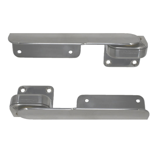 TACO Command Ratchet Hinges  938  Polished 316 Stainless Steel  Pair H250016