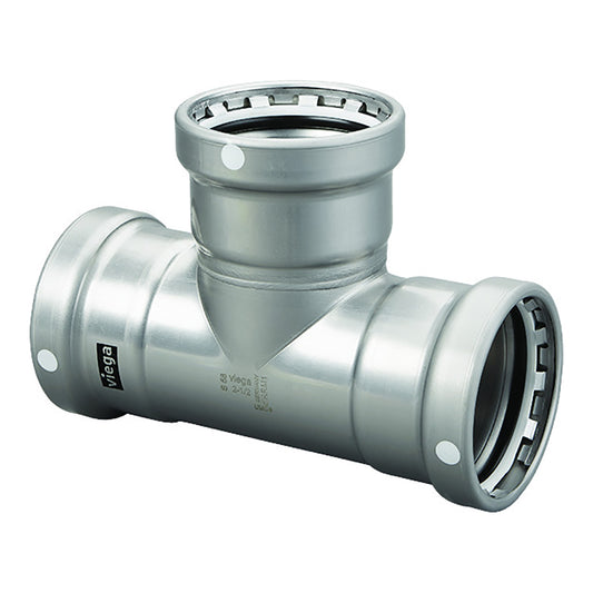 Viega MegaPress 212 Carbon Steel Tee wFKM  Triple Press Connection  Smart Connect Technology 26560