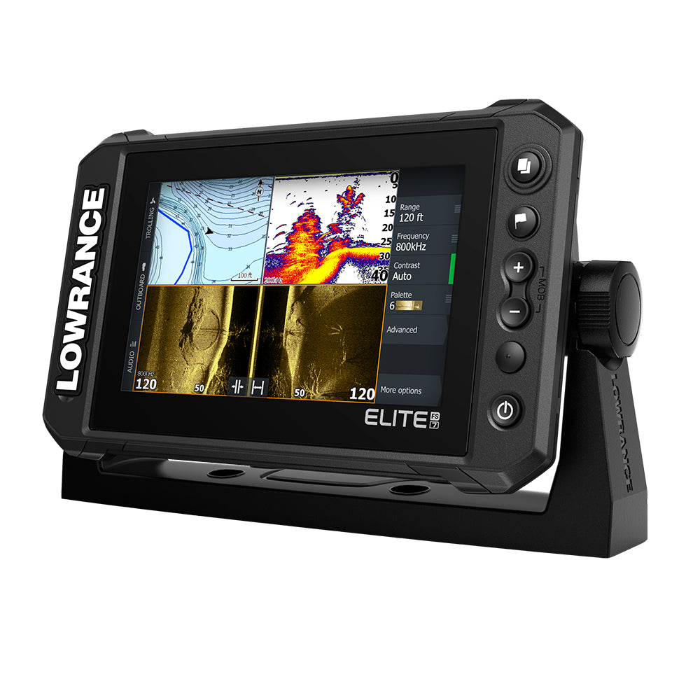 Lowrance Elite FS 7 ChartplotterFishfinder with HDI Transom Mount Transducer 00015696001