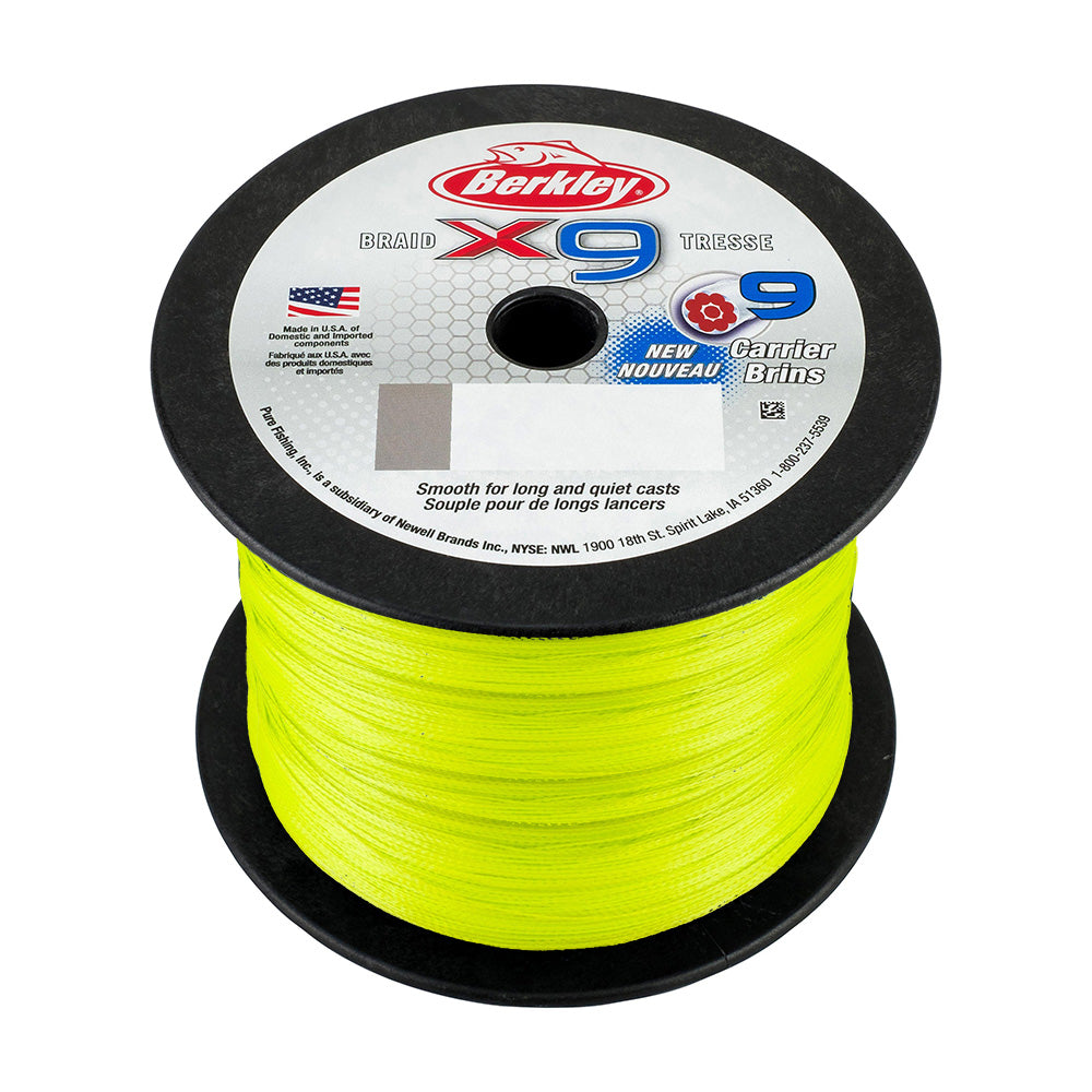 Berkley x9 Flame Green Braid  30lb  2188 yds  X9BBK30GG 1486875