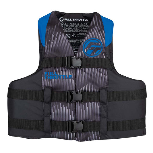 Full Throttle Adult Nylon Life Jacket  BlueBlack  Small 11220050003022