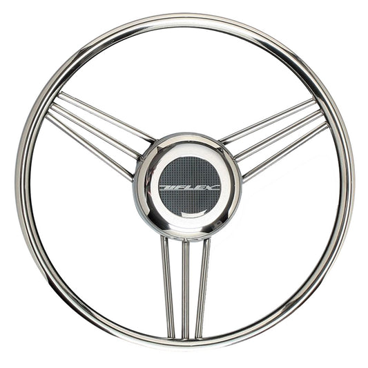 Uflex V27 138 Steering Wheel  Stainless Steel Grip  Spokes V27