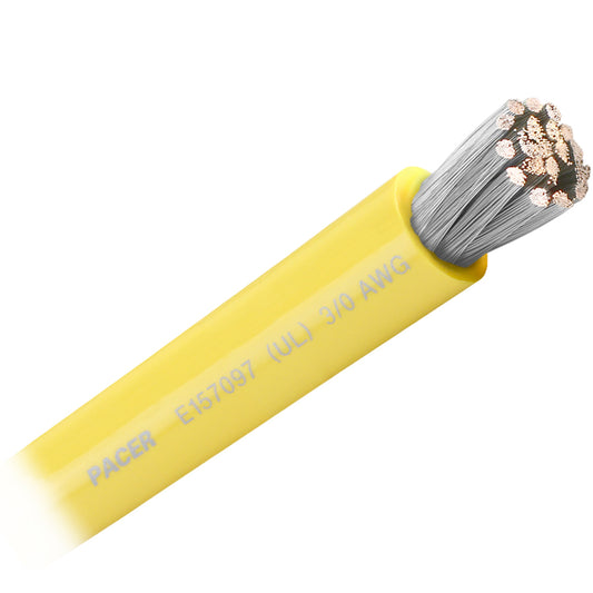 Pacer Yellow 30 AWG Battery Cable  Sold By The Foot WUL30YLFT