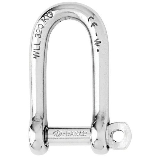 Wichard SelfLocking Long D Shackle  10mm Diameter  1332 01215