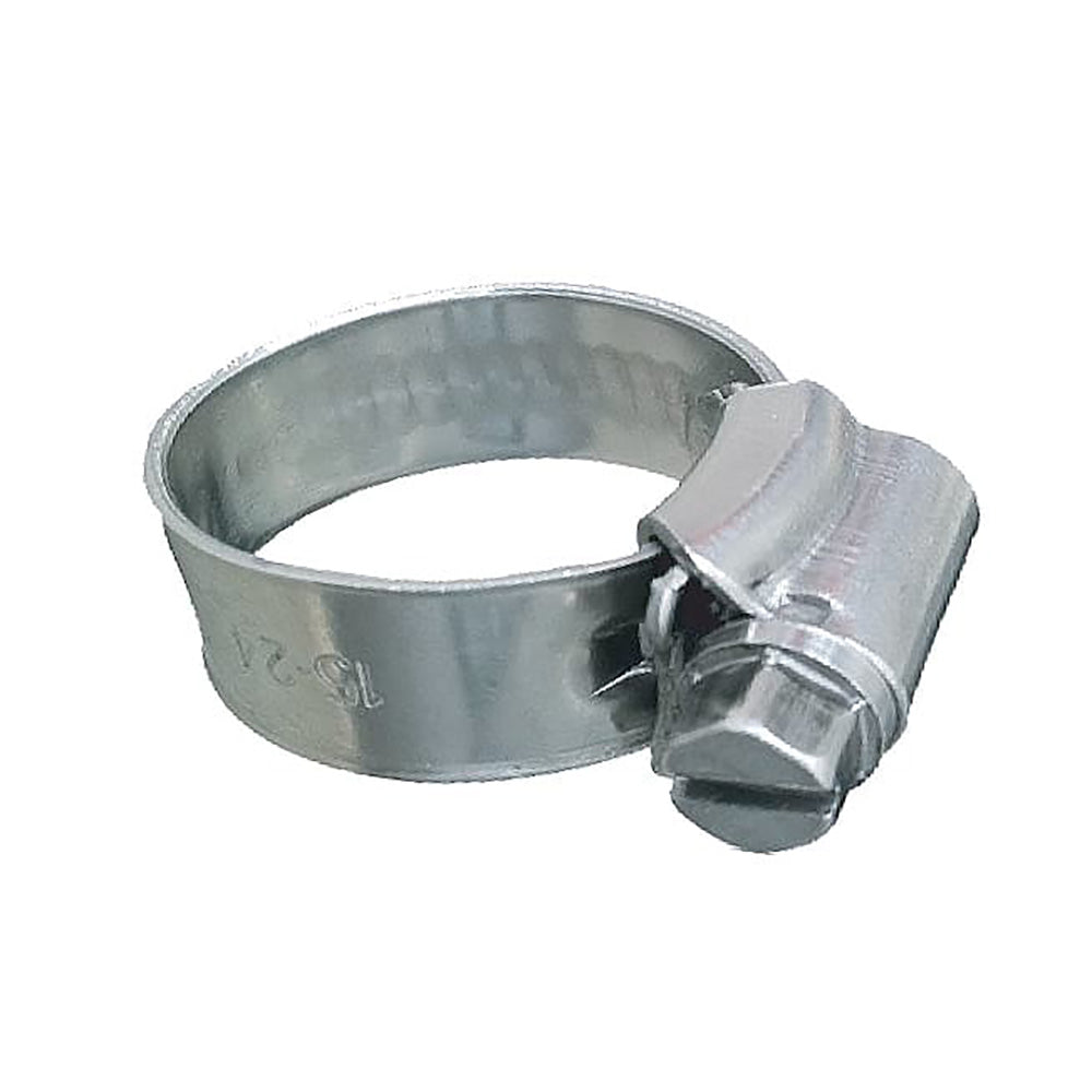 Trident Marine 316 SS NonPerforated Worm Gear Hose Clamp  38 Band  1116  112 Clamping Range  10Pack  SAE Size 16 7051001