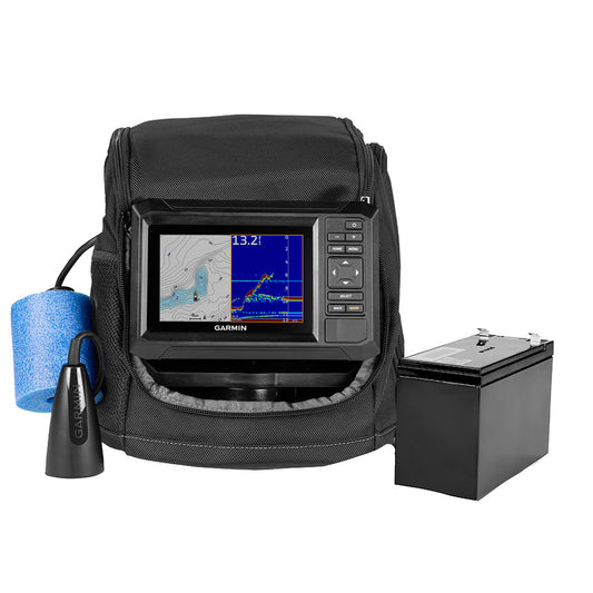 Garmin ECHOMAP UHD2 Keyed 5 cv Ice Fishing Bundle wECHOMAP UHD2 53cv  Dual BeamIF Transducer 0100259035